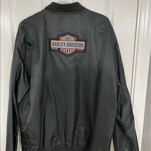 Black Harley Davidson bomber jacket size X-Large - Picture 2 of 2